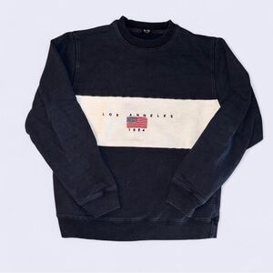 J Galt Blue and White Los Angeles Sweatshirt